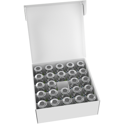 Biotechnology Folding carton with 25 vials and separators