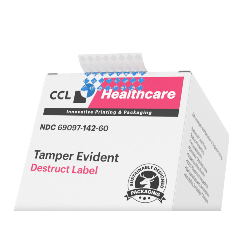 Destroy Labels Security Patterned Carton Seal | Tamper Evident Labels