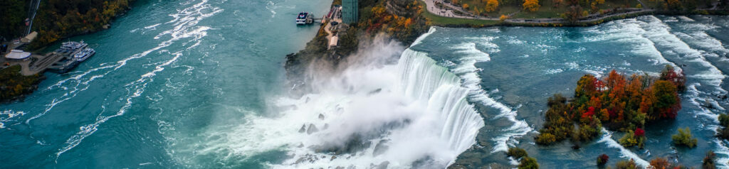 buffalo and niagara falls connected by bridge