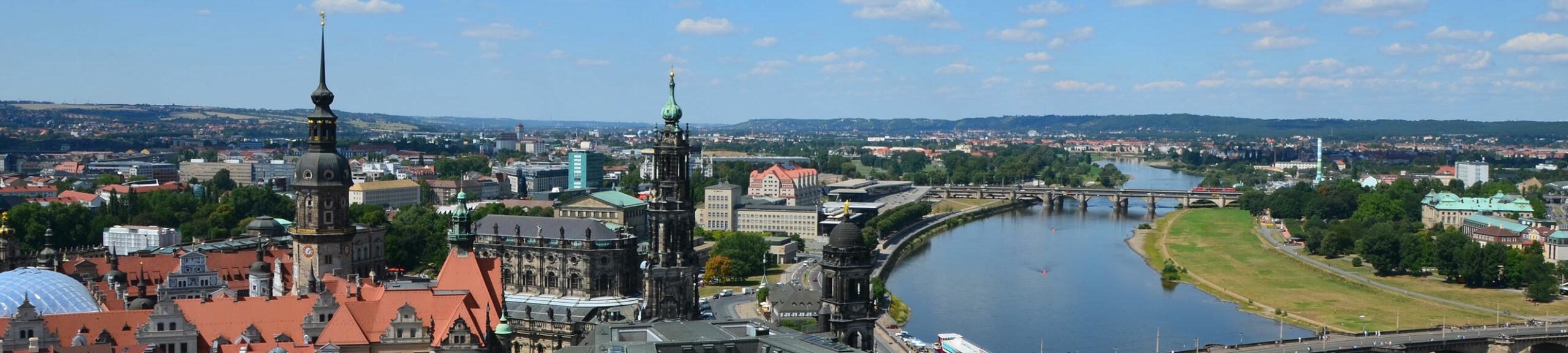 dresden city view from the sky
