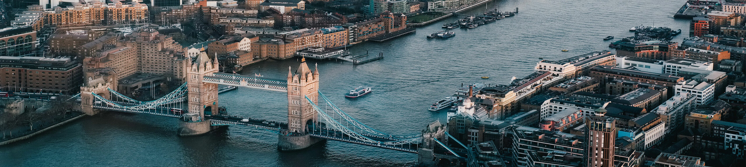 london tower bridge from the sky